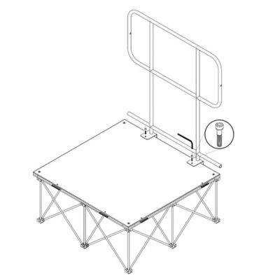 Ограждение для подиума — Intellistage step guard rail panels