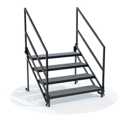 Универсальная лестница 1 м для 100 см с колесами и поручнями ISSTAIRE4- Universal 1m Wide Stair for 100 cm High Intellistage with Wheels and Handrail ISSTAIRE4