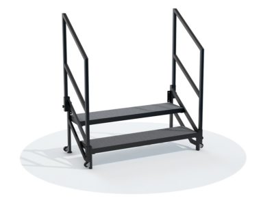 Универсальная лестница 1 м для 60 см с колесами и поручнями ISSTAIRE2- Universal 1m Wide Stair for 60 cm High Intellistage with Wheels and Handrail ISSTAIRE2