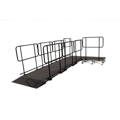Пандус для оборудования с трапом и ограждением – Intellistage Equipment Ramps with Landing and Guard Rails