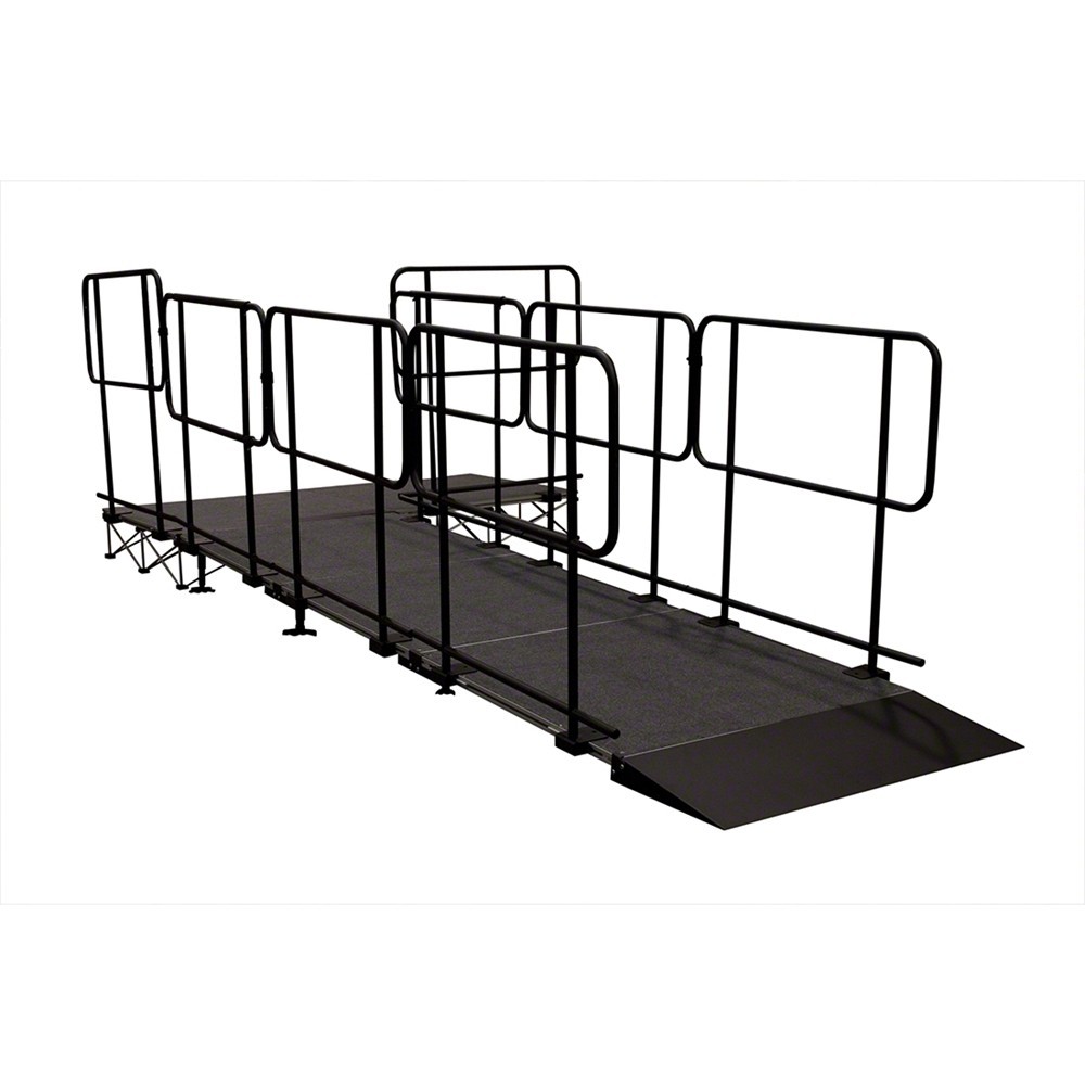 Пандус для оборудования с трапом и ограждением – Intellistage Equipment Ramps with Landing and Guard Rails
