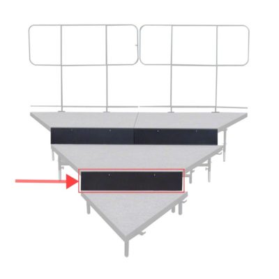 Спойлер трехуровневый для заостренных подиумов (3 шт.) – Staging 101 set of Chair Stops for 3 Tier Wedged Seated Riser