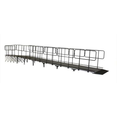 60 cm High Wheelchair Ramps with Landing and Guard Rails