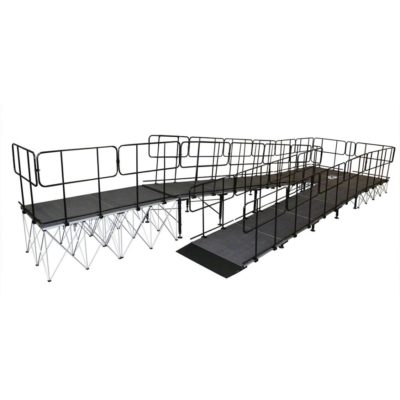 100 cm High Wheelchair Switch Back Ramps with Guard Rails