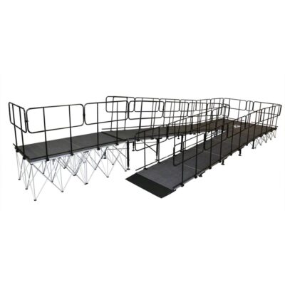 Пандус инвалидный винтовой с ограждением – Intellistage Wheelchair Switch Back Ramps with Landing and Guard Rails